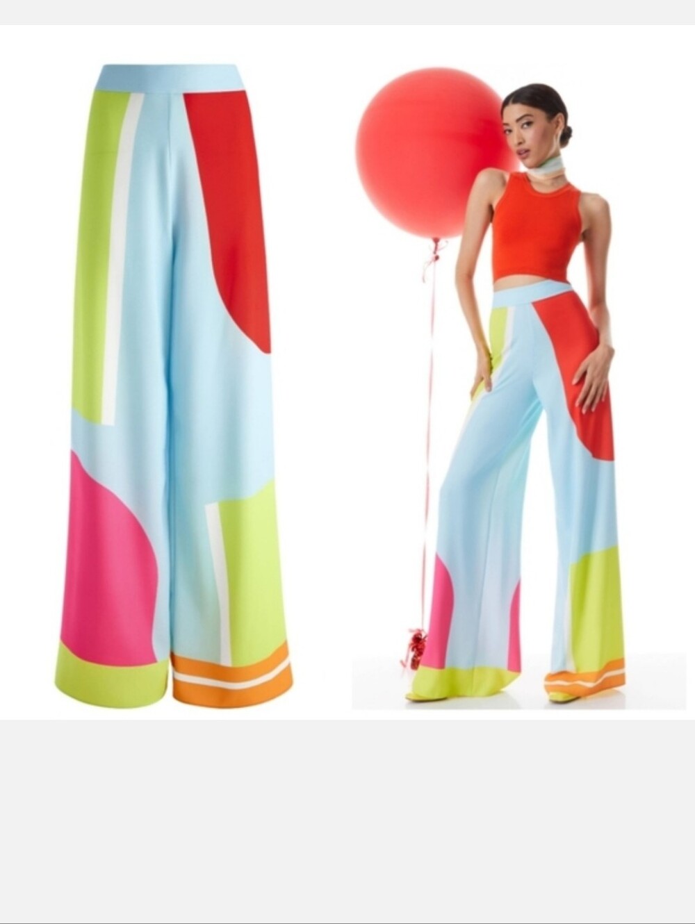 ALICE + OLIVIA ATHENA WIDE LEG PANT SIZE 0 NWT $485 - Picture 2 of 16